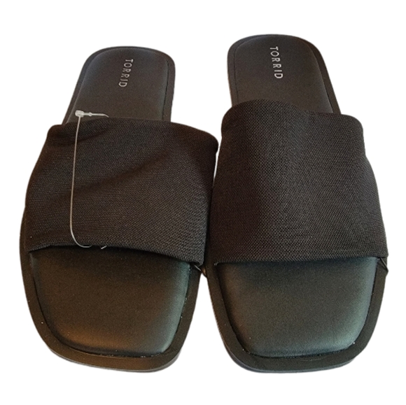 torrid Shoes - Black Torrid Women's Mesh Stretch Band Slides